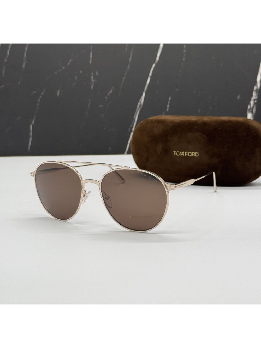 NEW TOM FORD TOMASSO TF691 28E GOLD/BROWN UNISEX AVIATOR SUNGLASSES FT0691